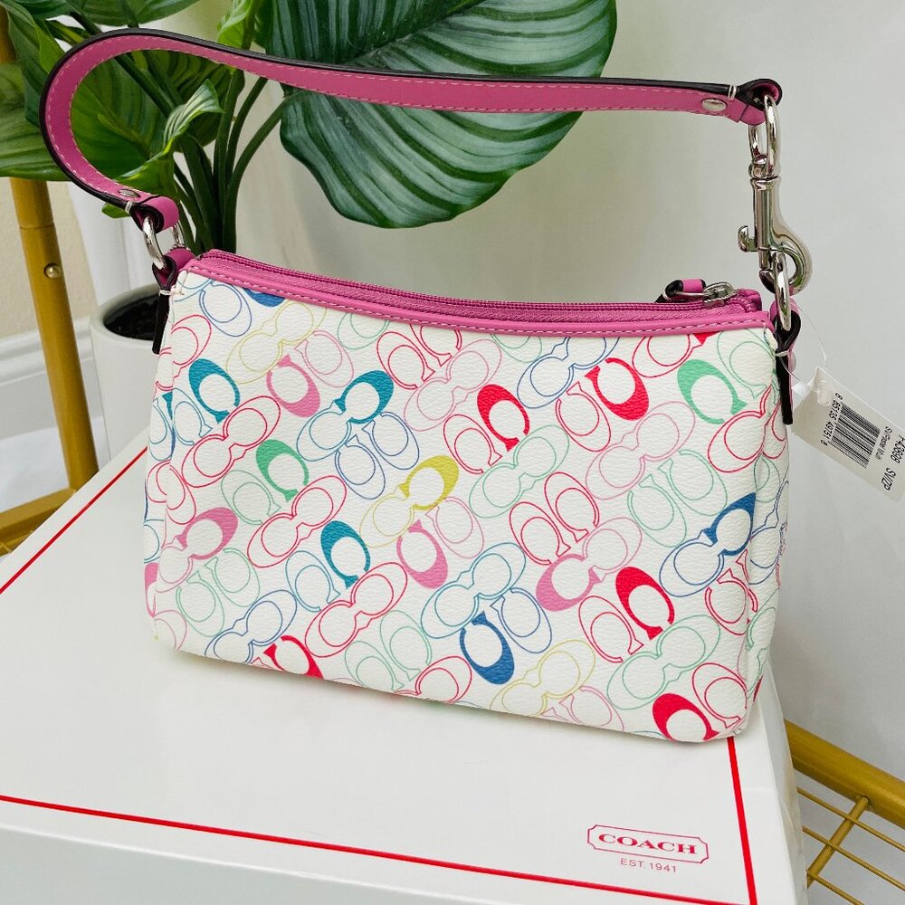 NWT COACH Multi Pastel Classic Purse!